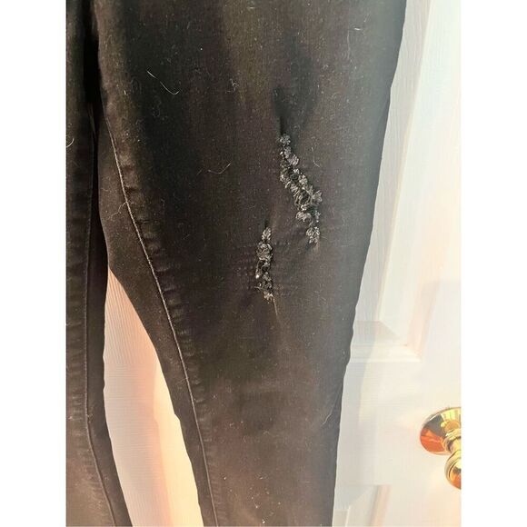 Satin Doll Black Distress Stitched Jogger Style Jeans sz 4 - Picture 2 of 8